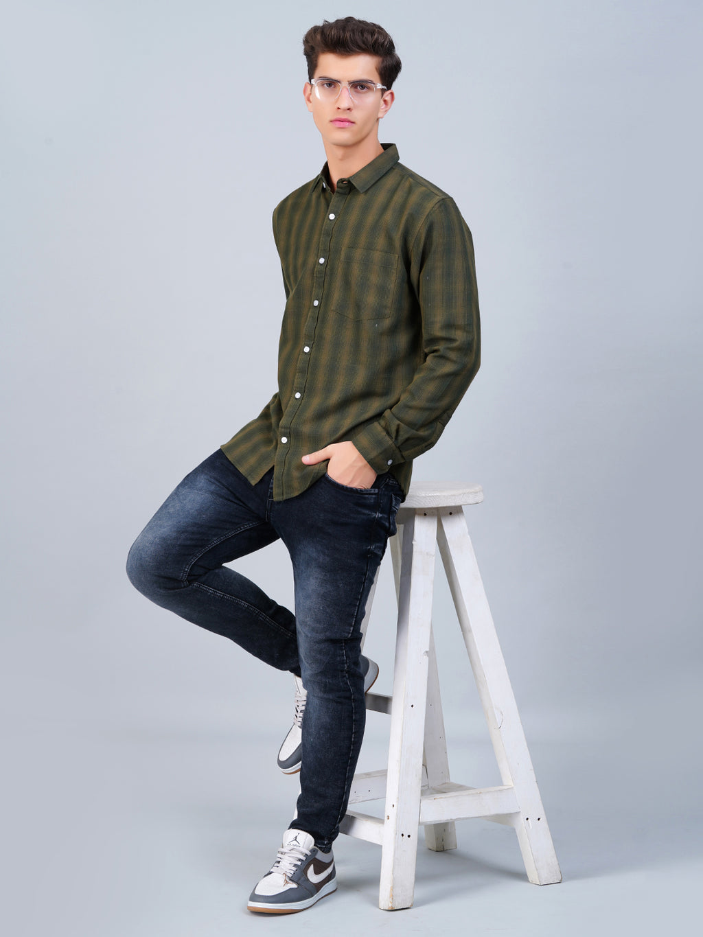 Military Olive Checks