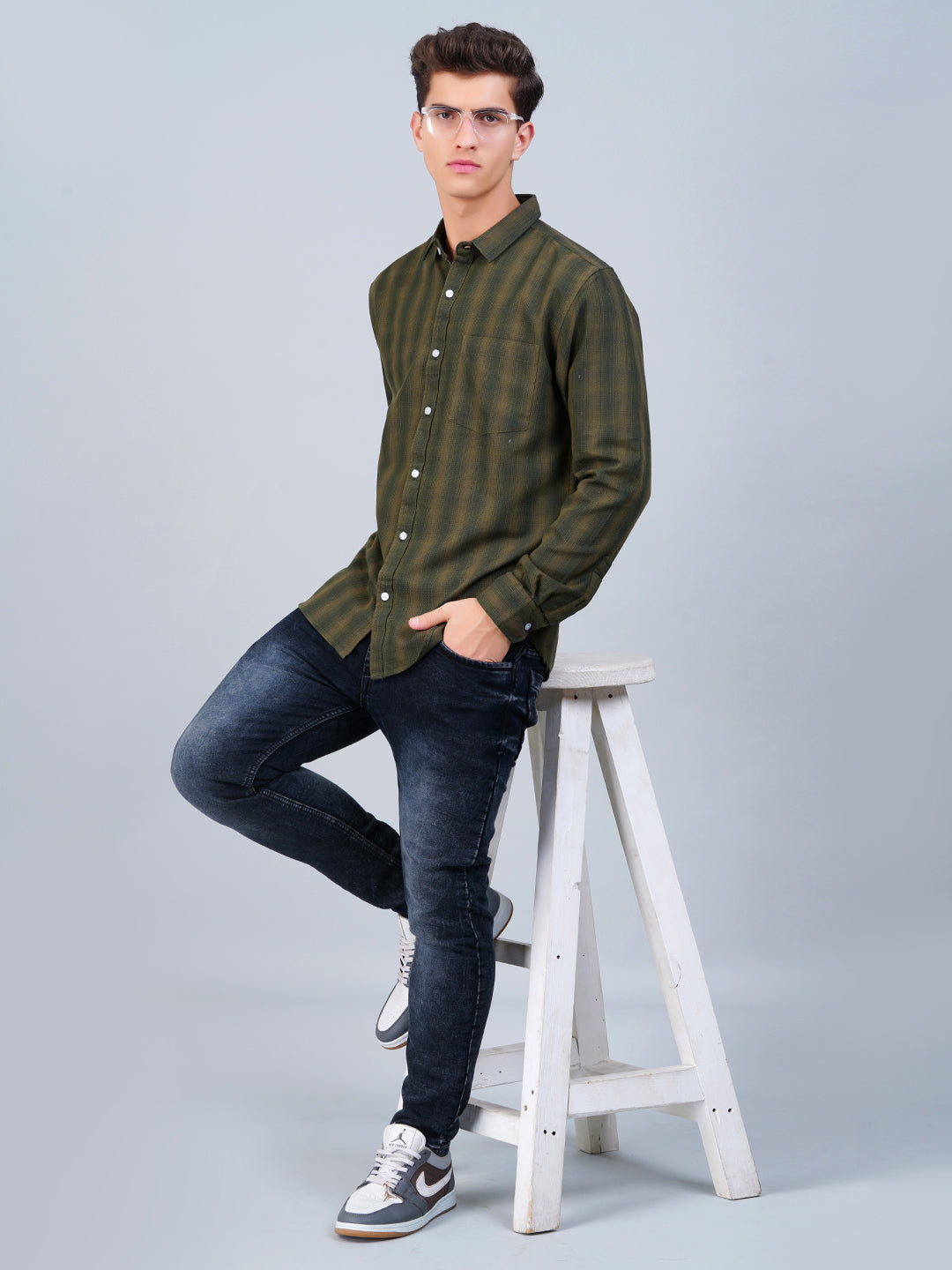 Military Olive Checks