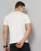 Men's Pack of 2 Round Neck Cotton T-shirts, White & Navy