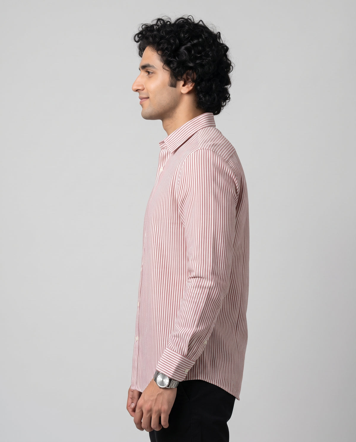 Full Sleeve Stripped Shirt - Red
