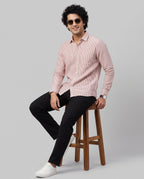 Full Sleeve Stripped Shirt - Red