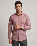 The Bleu Label Cotton Full Sleeve Solid Shirt - PINK