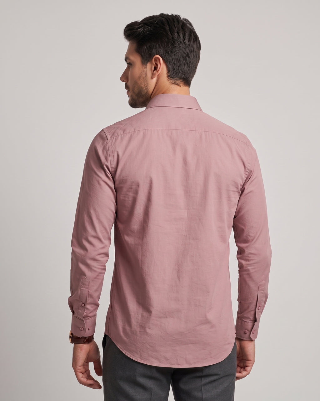 The Bleu Label Cotton Full Sleeve Solid Shirt - PINK