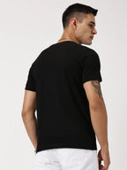 Men's Pack of 3 Rount Neck Cotton T-shirt - White, Black & Navy
