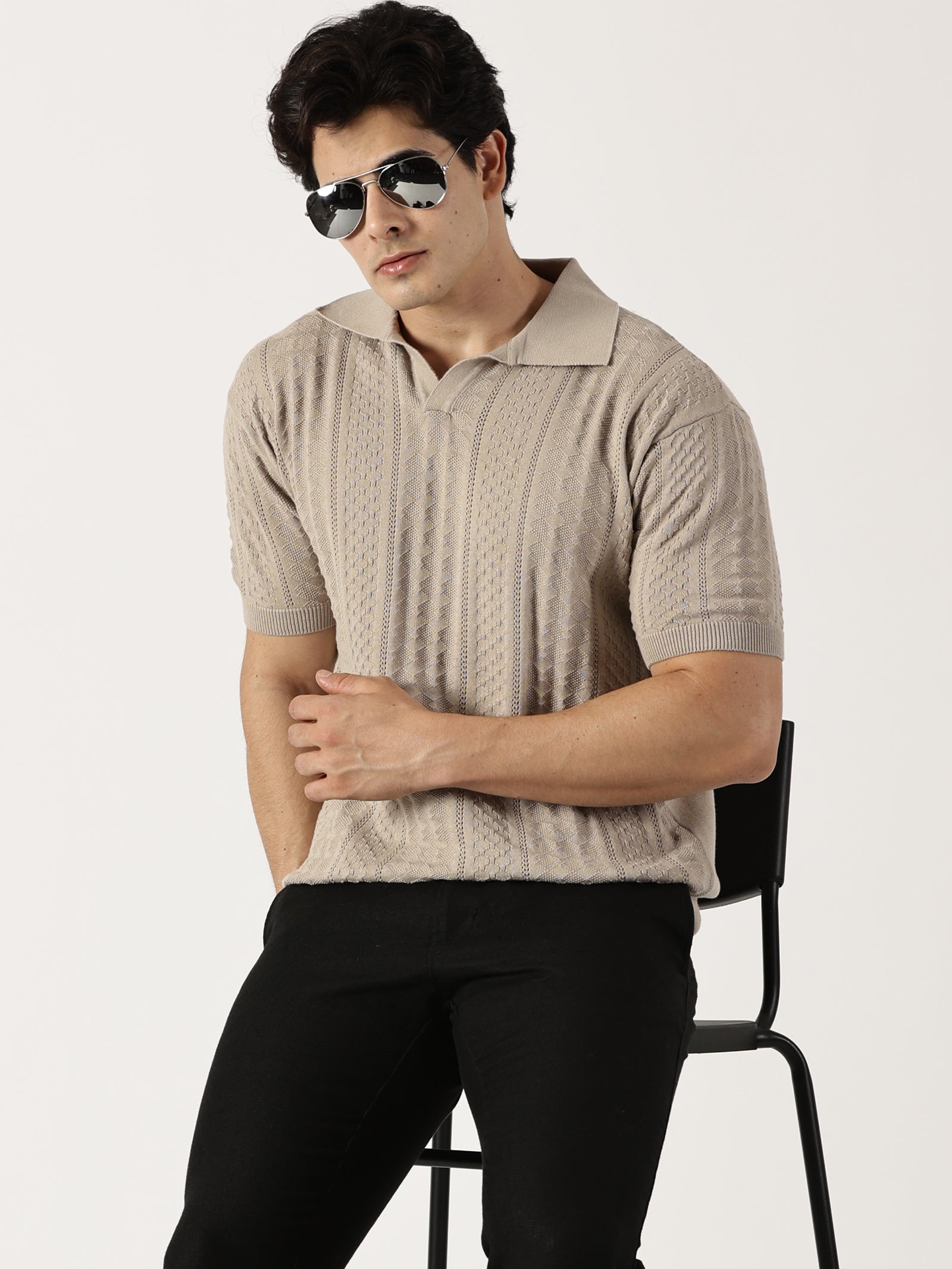 Beige Knit