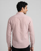 Full Sleeve Stripped Shirt - Red