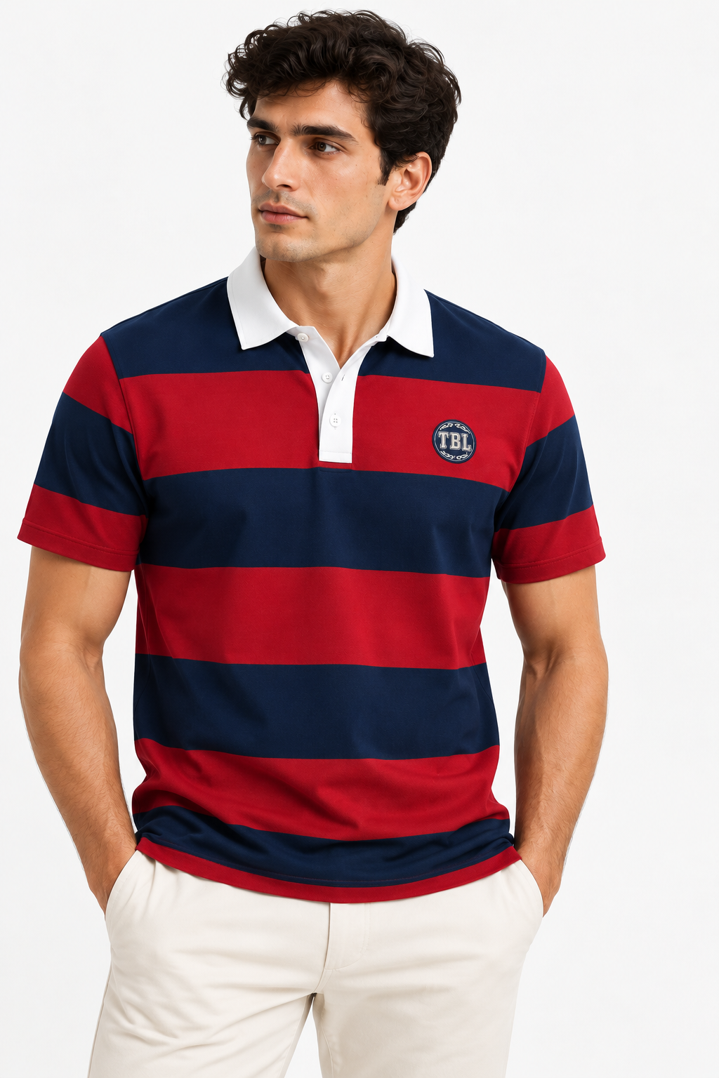 The Bleu Label Polo - Navy Red