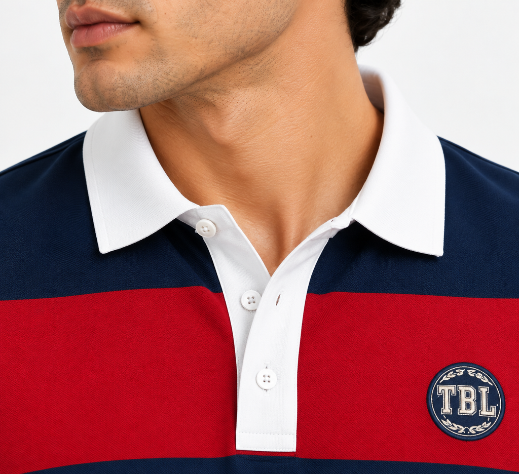 The Bleu Label Polo - Navy Red