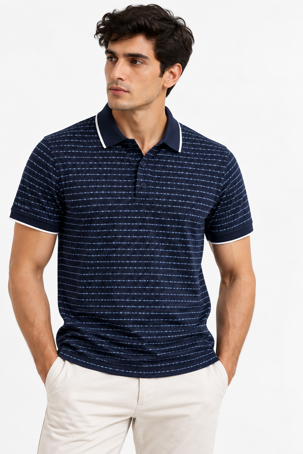 The Bleu Label Polo - Navy Dot