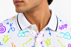The Bleu Label Polo - All Over Print White