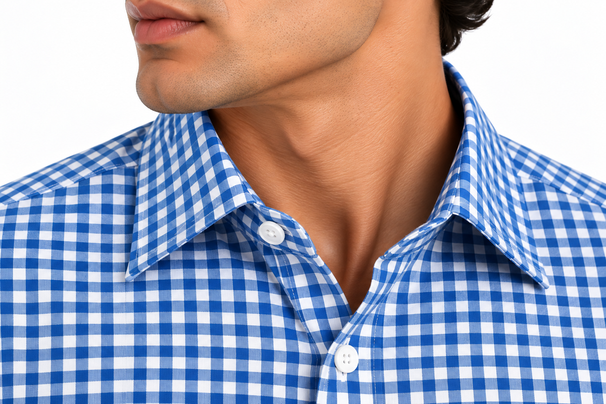 Full Sleeve Gingham Checkered Shirt - Blue
