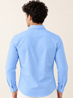 Full Sleeve Gingham Checkered Shirt - Sky Blue