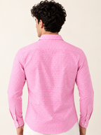 Full Sleeve Gingham Checkered Shirt - Pink