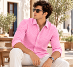 Full Sleeve Gingham Checkered Shirt - Pink