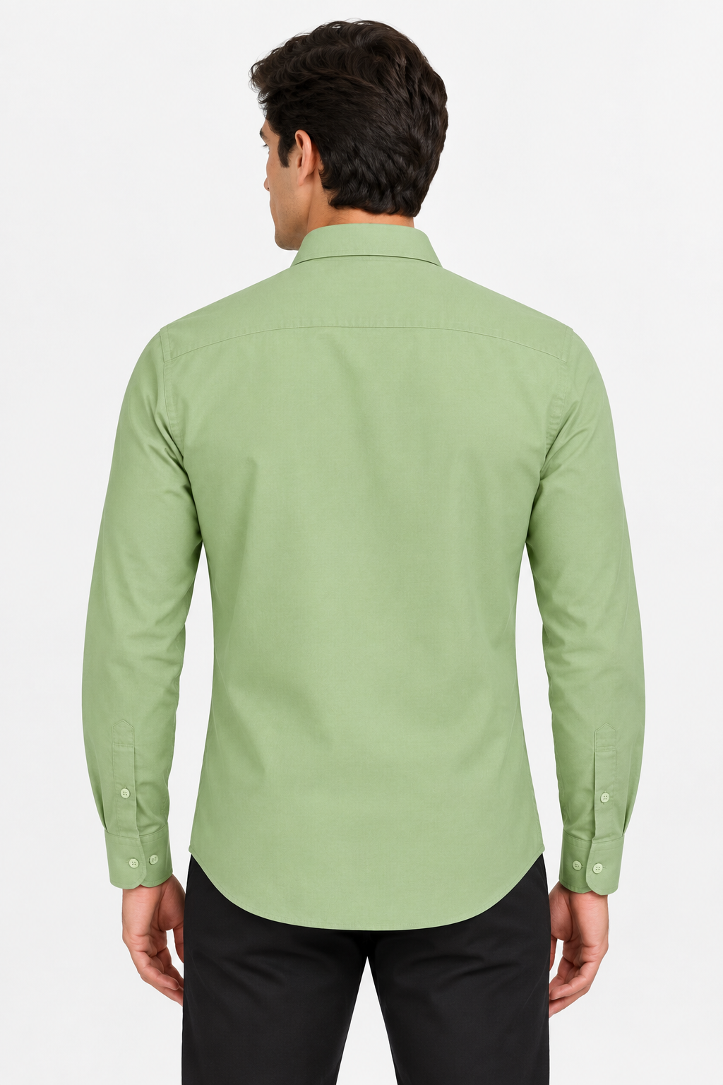 The Bleu Label Cotton Full Sleeve Solid Shirt - PISTA