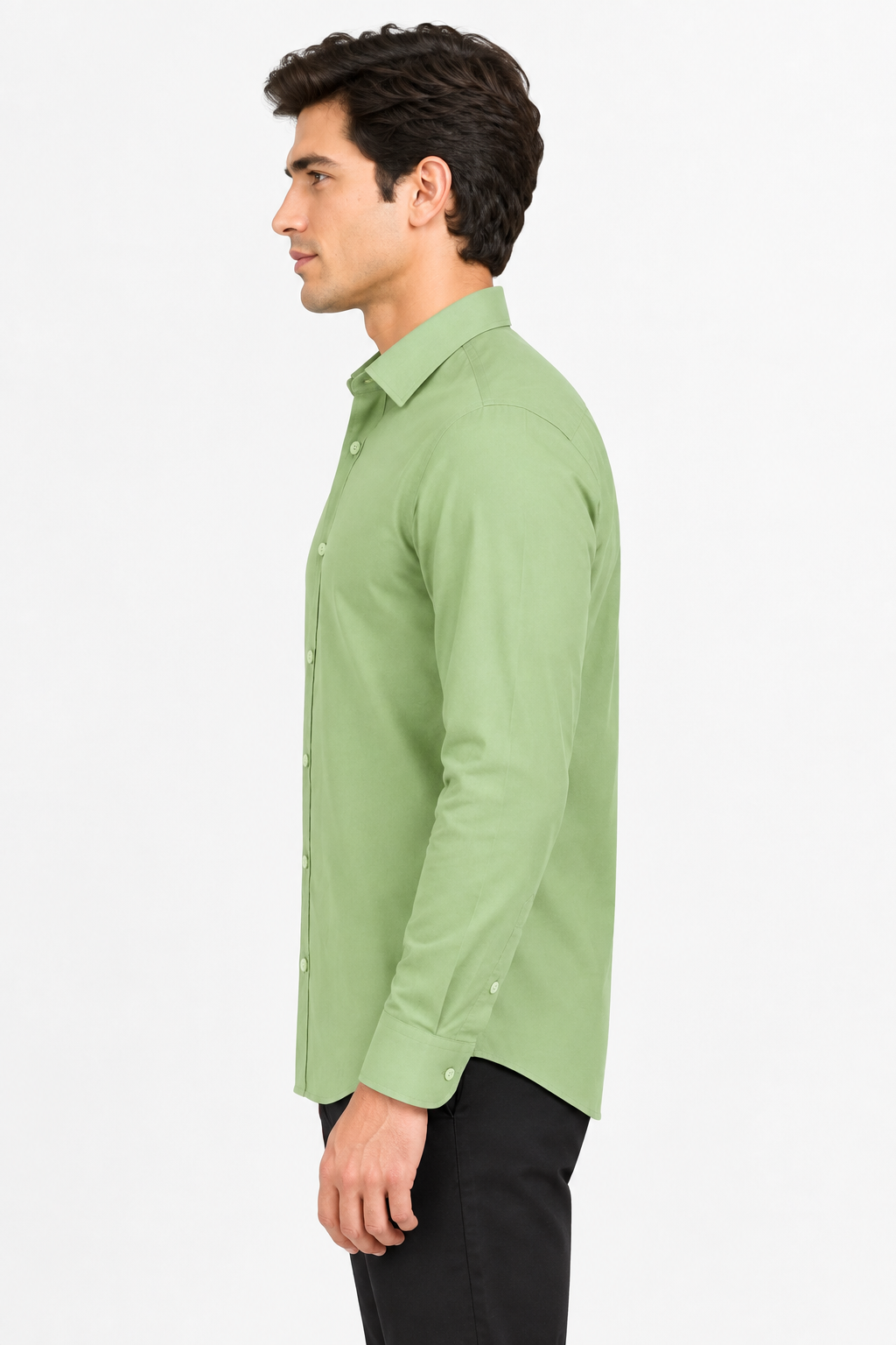 The Bleu Label Cotton Full Sleeve Solid Shirt - PISTA
