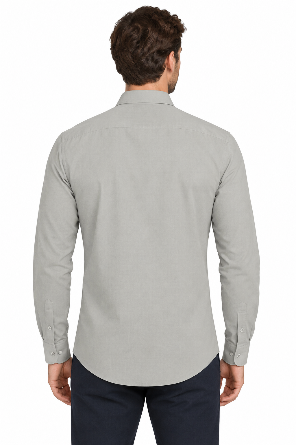 The Bleu Label Cotton Full Sleeve Solid Shirt - GREY