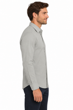 The Bleu Label Cotton Full Sleeve Solid Shirt - GREY