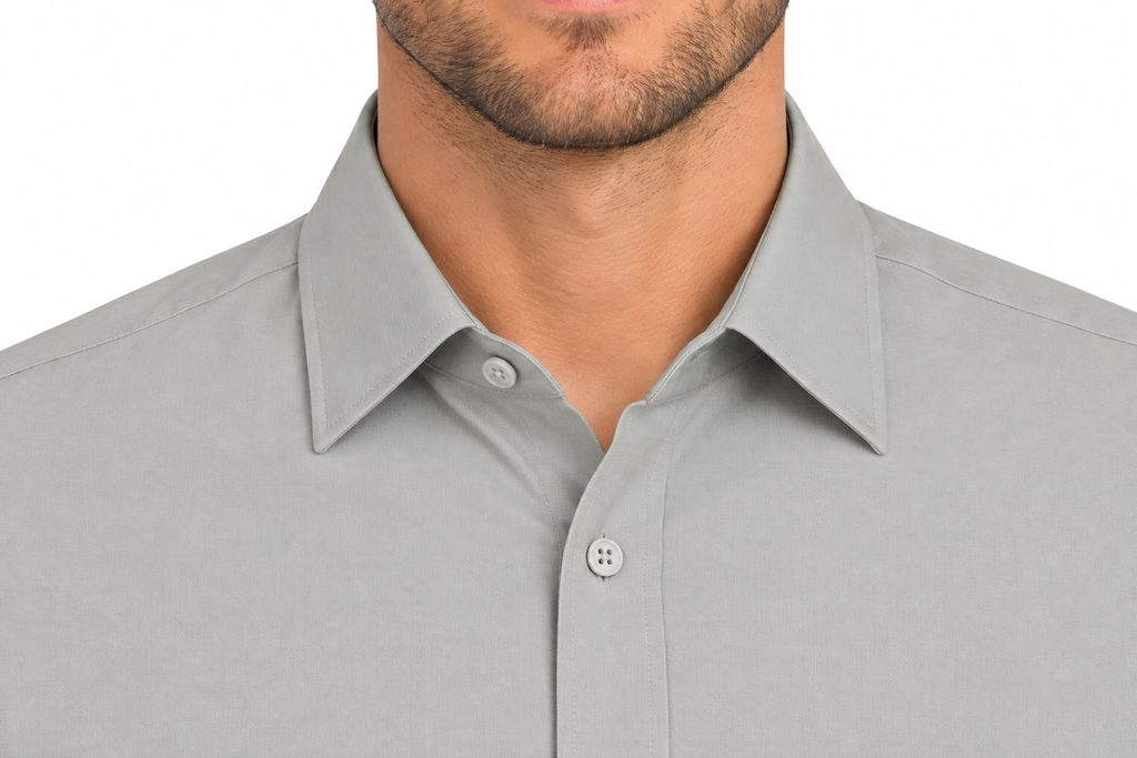 The Bleu Label Cotton Full Sleeve Solid Shirt - GREY