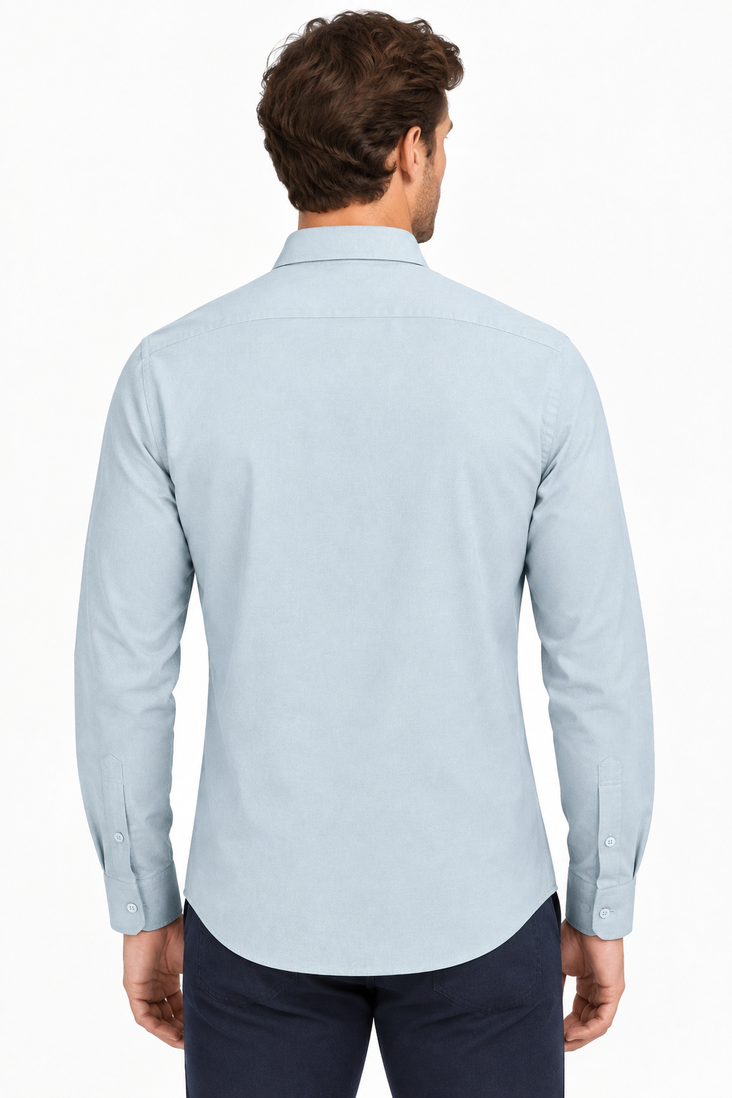 The Bleu Label Cotton Full Sleeve Solid Shirt - SKY BLUE